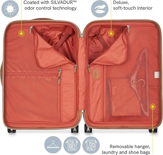Medium Hard Shell Spinner Suitcase Polycarbonate TSA Lock Secure Zip