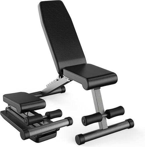 5-in-1 Adjustable Foldable Weight Bench 800lb Full Body Home Gym