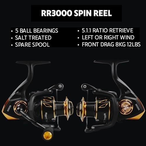 Travel Fishing Rod Reel Combo 6-Section Spin & Casting Kit 2 Tips