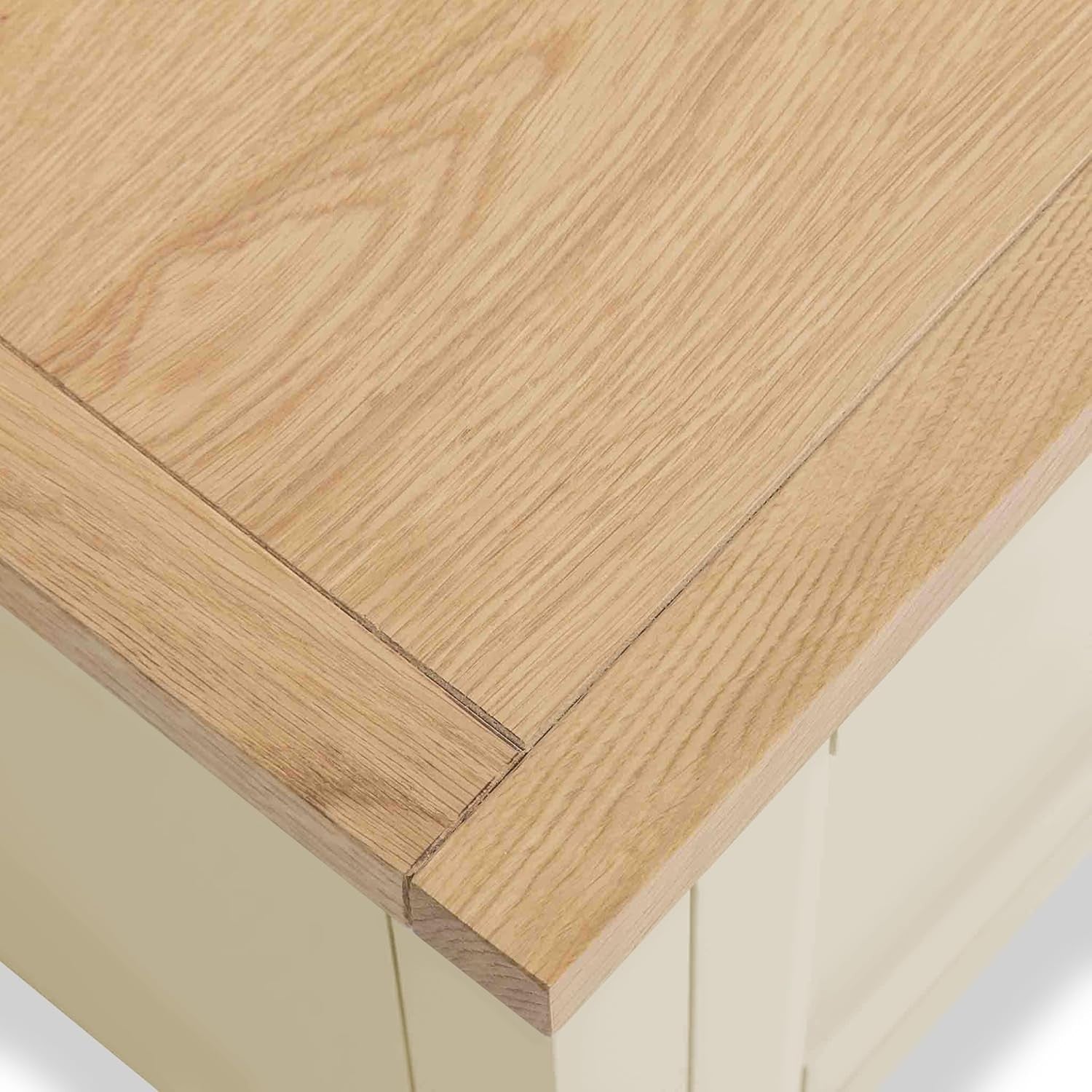 Cream Oak Top 3 Drawer Chest Solid Wood Bedroom Storage Unit Assembled