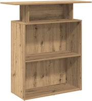 Artisan Oak Reception Desk 100x40x104cm Modern Counter with Storage Shelf