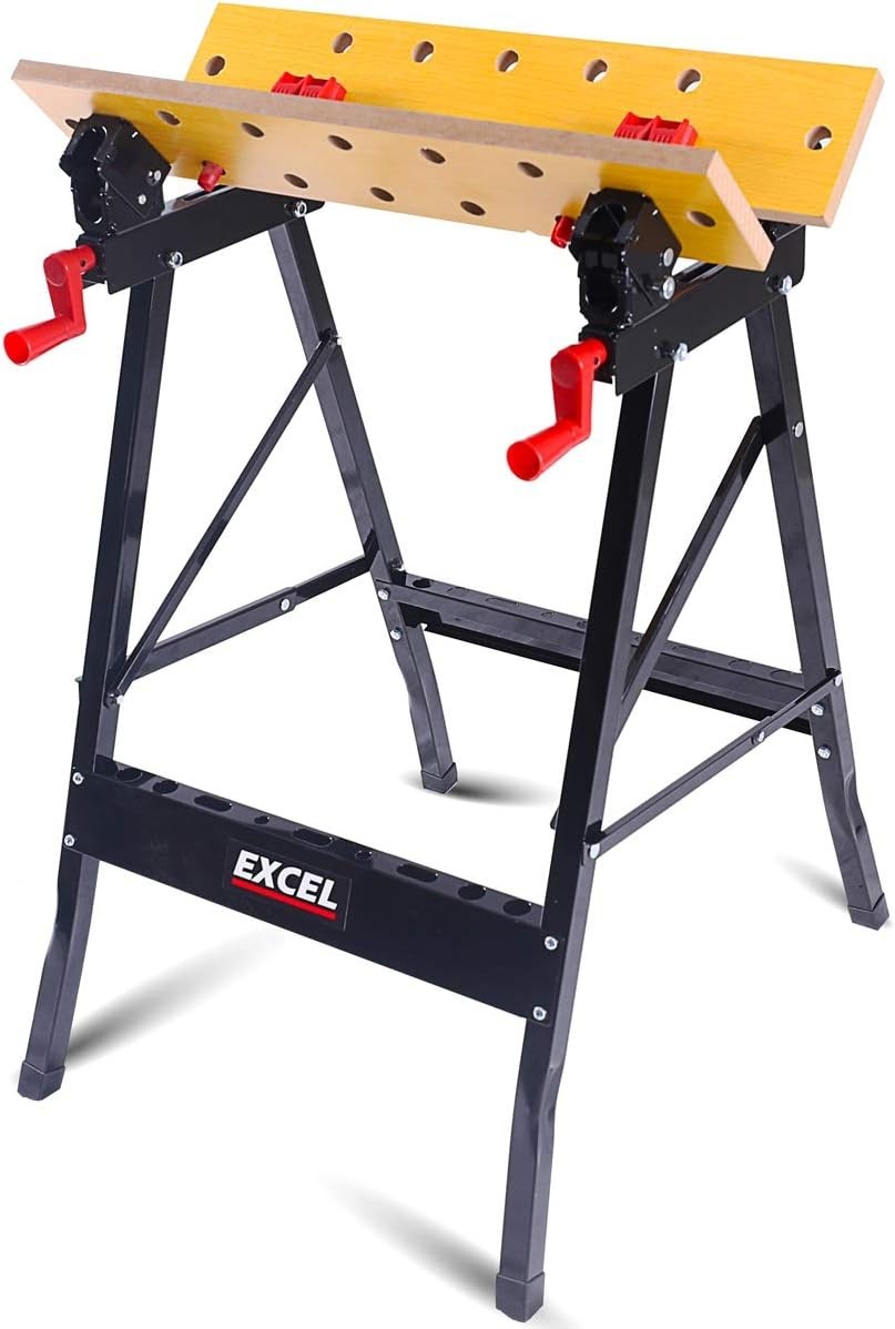 Portable Flip Top Workbench Foldable Vise Stand Adjustable Clamping Table
