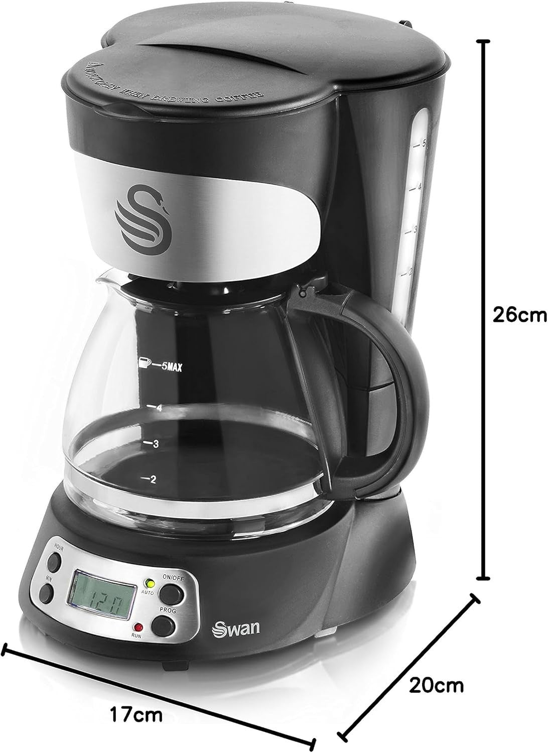 Programmable Coffee Maker 750ml Timer Keep-Warm Function LCD Display 700W