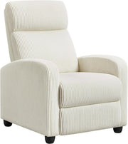 Recliner Armchair Corduroy Fabric Sofa Lounge Chair Home Theater Seat