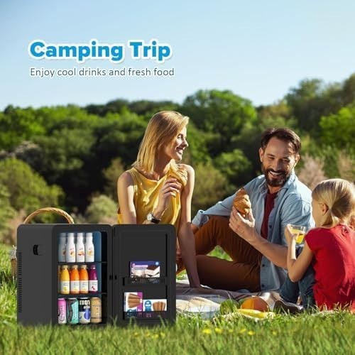 22L Mini Fridge Cooler & Warmer | Portable, Adjustable Shelves, 30 Cans
