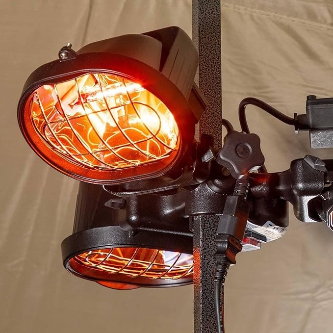 Outdoor Infrared Patio Heater 1350W Foldable Wall Mount Radiant Heat 10m²