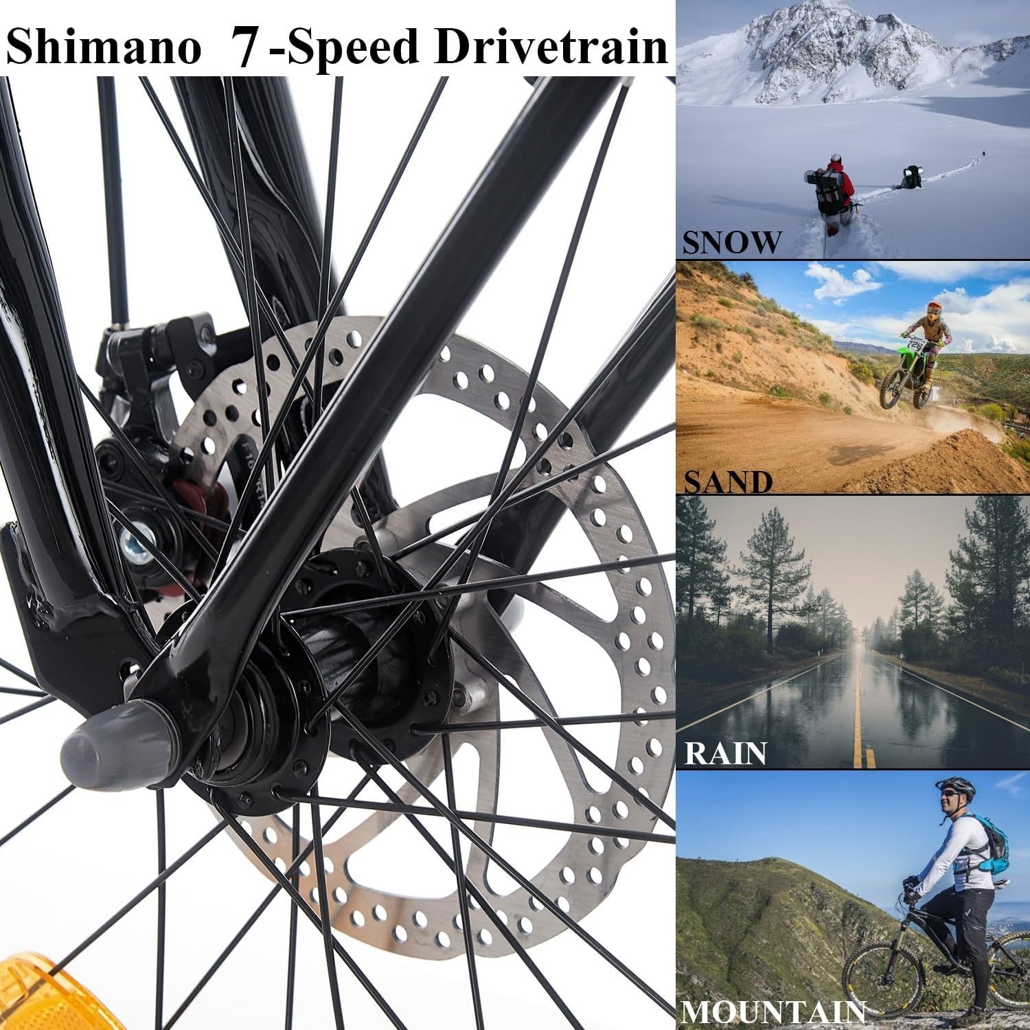 20 Inch Folding Bike 7-Speed Lightweight Aluminum Frame with Rear Carrier