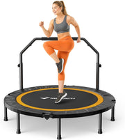 48” Foldable Fitness Rebounder Trampoline Quiet Indoor Exercise 330lb