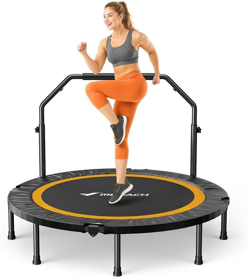 48” Foldable Fitness Rebounder Trampoline Quiet Indoor Exercise 330lb