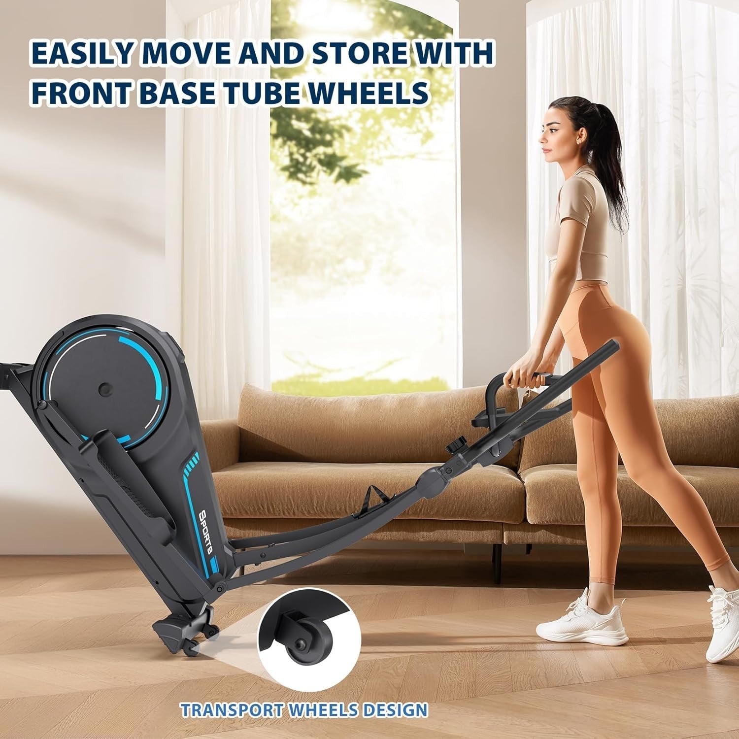 Ultra-Quiet Elliptical Cross Trainer 16-Level Magnetic Resistance Home Gym