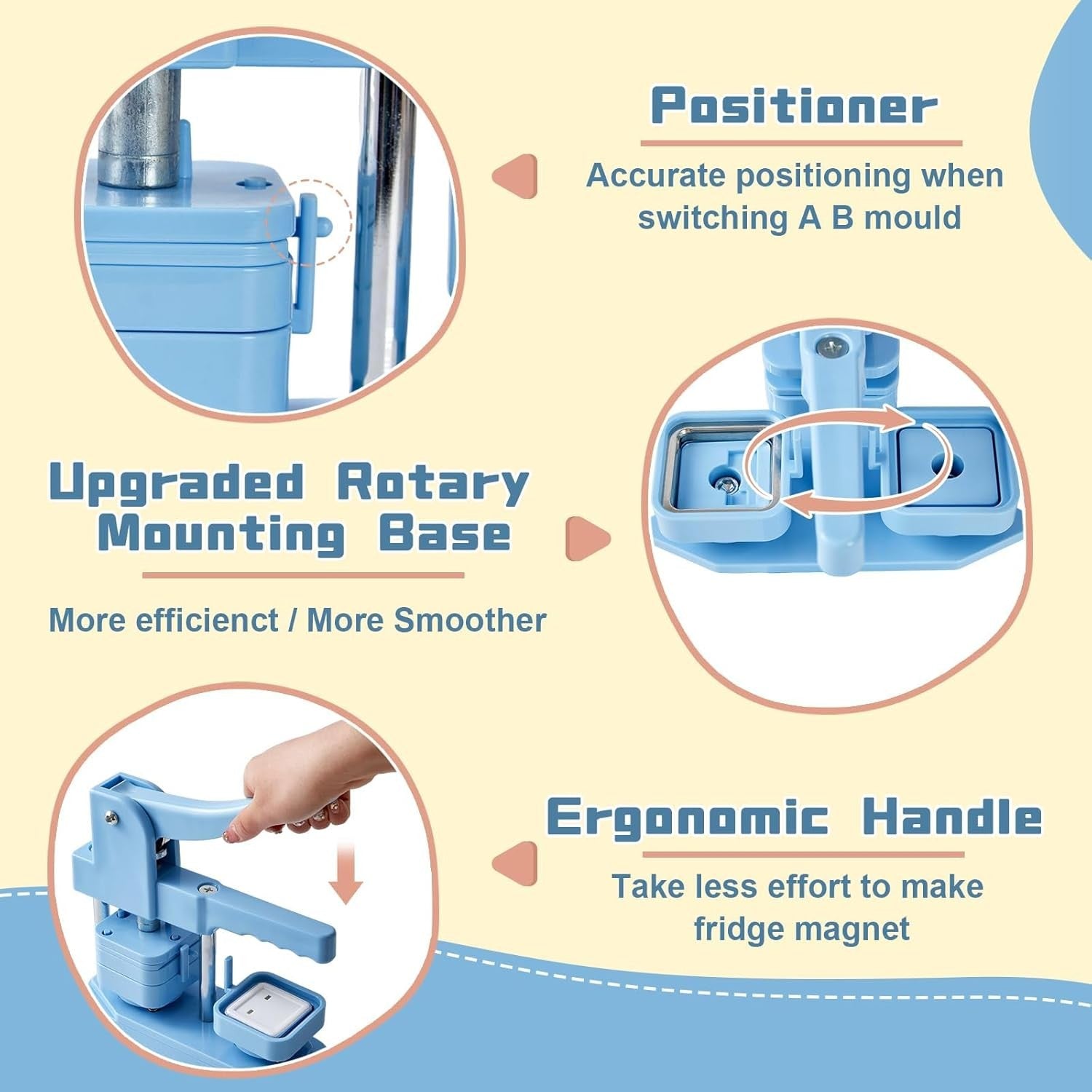 Photo Magnet Making Machine 50mm Button Press DIY Fridge Magnet Kit