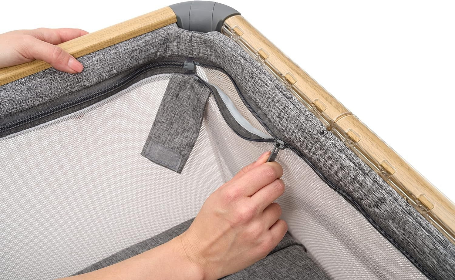 3in1 Baby Bassinet Travel Cot Playpen Mattress Lightweight Foldable Bed Charcoal