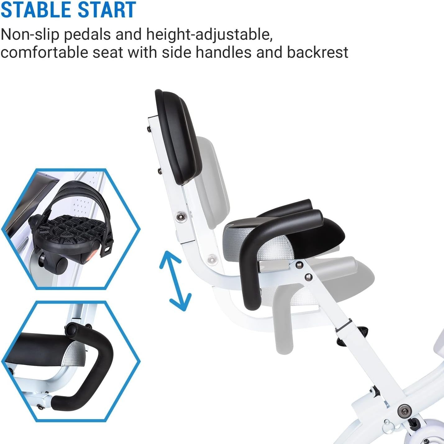 Foldable Magnetic Exercise Bike w/ LCD Monitor, 8 Levels & Tablet Holder