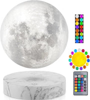 Marble Base Floating Moon Lamp 16 Color Magnetic LED Light