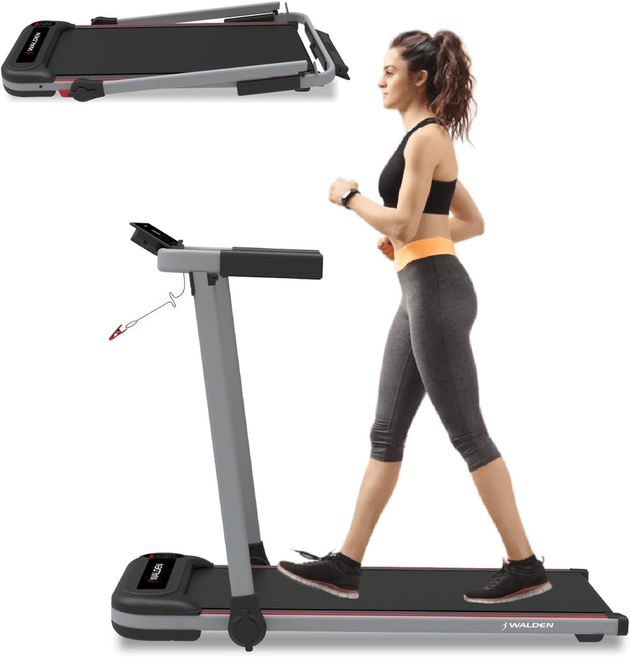 Foldable Electric Treadmill Compact Home Walking Running LCD Display