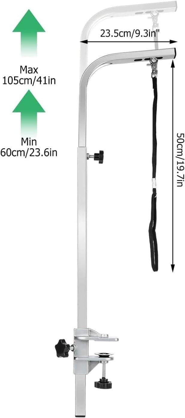 Dog Grooming Arm Adjustable Clamp Foldable Noose 60–105cm Table Mount