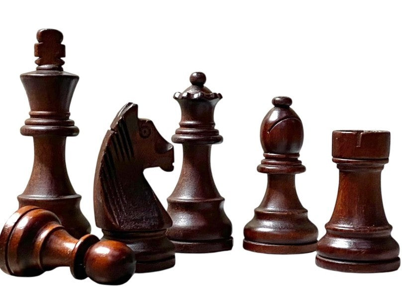 Luxury 3.9" Weighted Wooden Chess Pieces Set | Staunton Style | Felted Bases