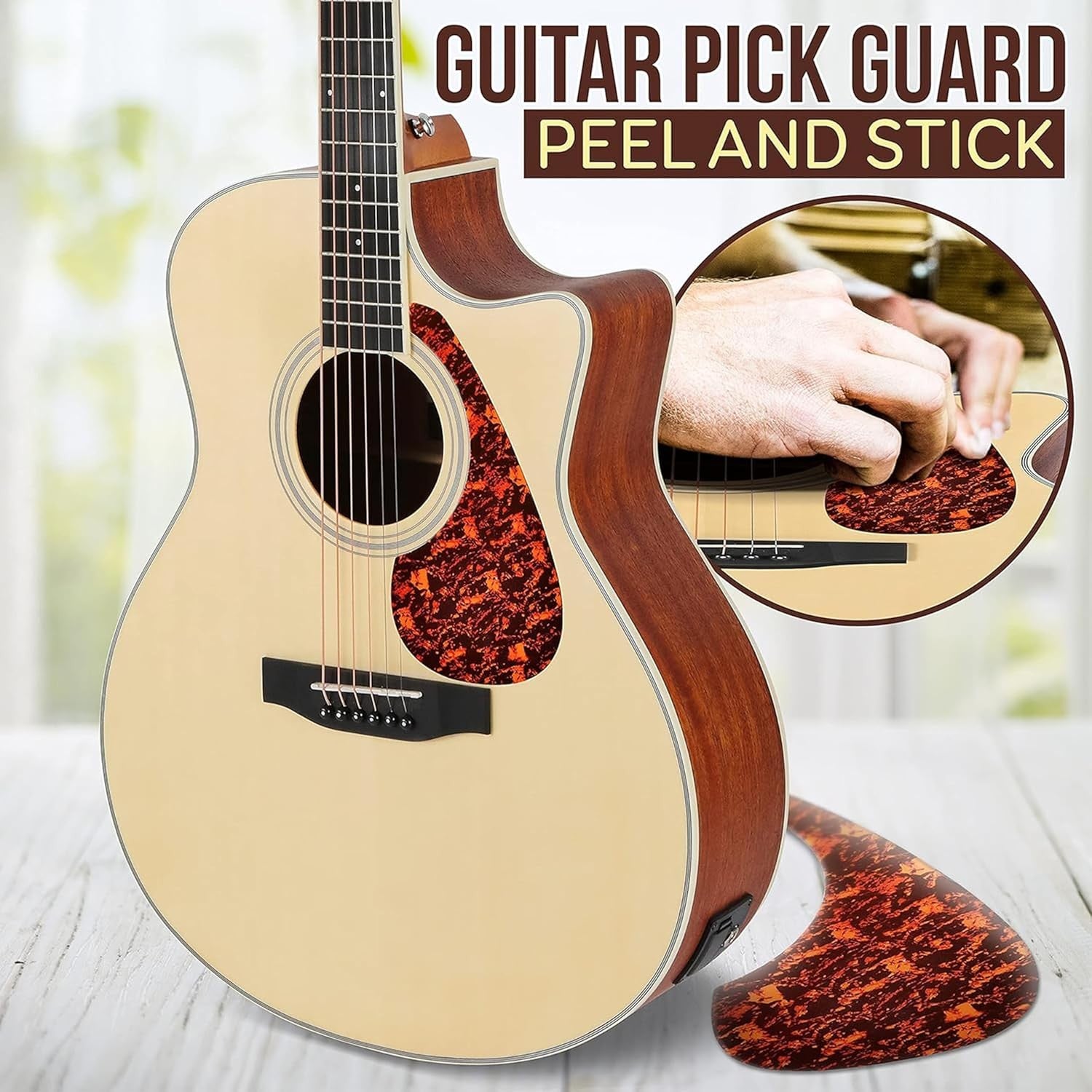 Electro Acoustic Guitar 41in Dreadnought Cutaway EQ Starter Kit