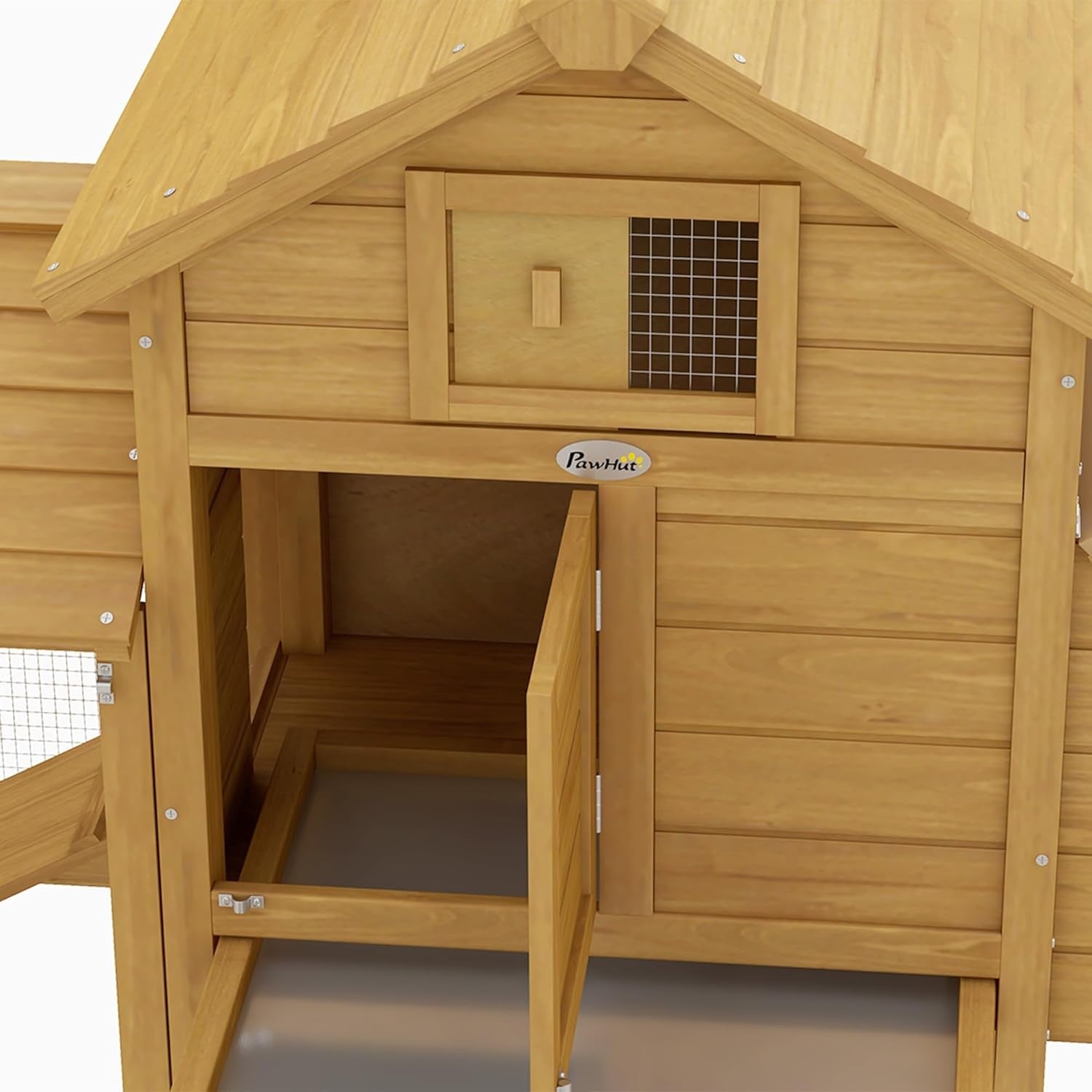 Small Chicken Coop with Run Wooden Hen House Nesting Box Outdoor