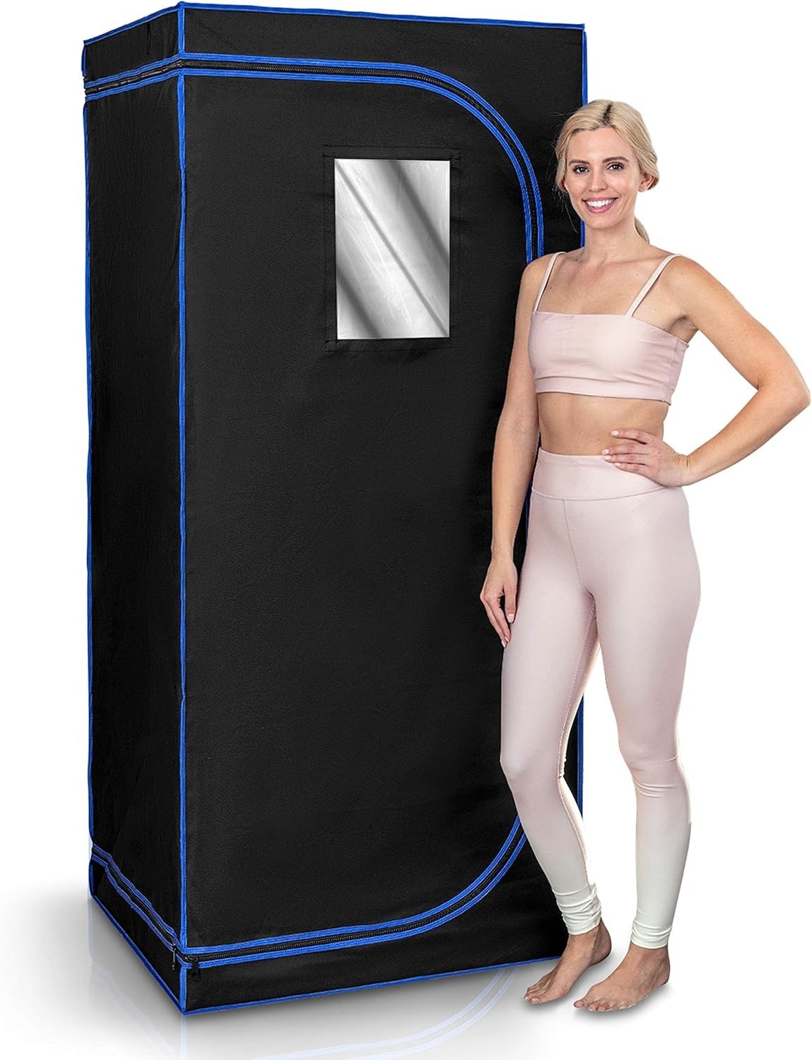 Portable Infrared Home Sauna Tent – One-Person Steam Sauna with Chair & Foot Pad