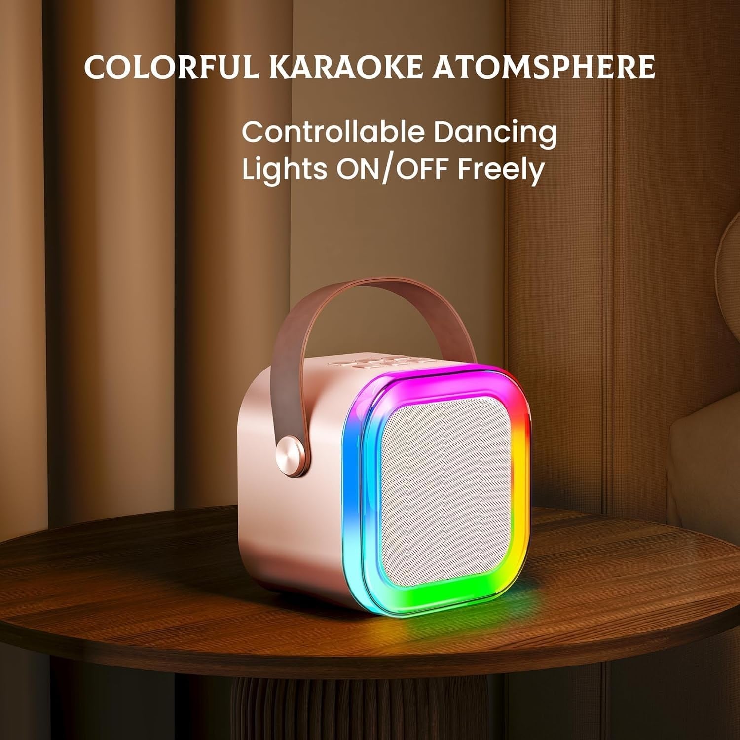 Kids Karaoke Machine with 2 Mics Bluetooth Voice Changer