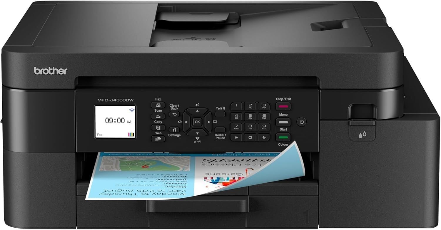 A4 Wireless Colour Inkjet Printer | 4-in-1 | Fast 19ppm | Black