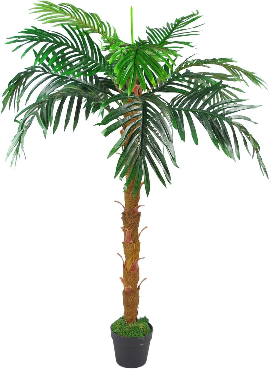 130cm Artificial Palm Tree with Weighted Nursery Pot Brown Trunk Home Decor