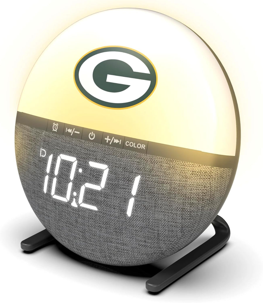 Sunrise Alarm Clock Green Gold LED Wake Up Light Bluetooth Speaker