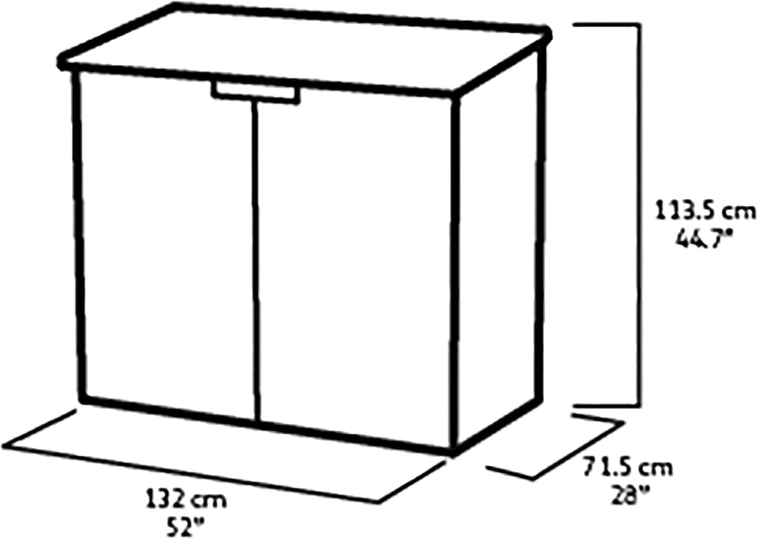Outdoor Garden Storage Shed Waterproof Resin Bin Store 880L Lockable Unit