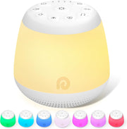 White Noise Machine with Night Light – 24 Soothing Sounds for Baby & Travel
