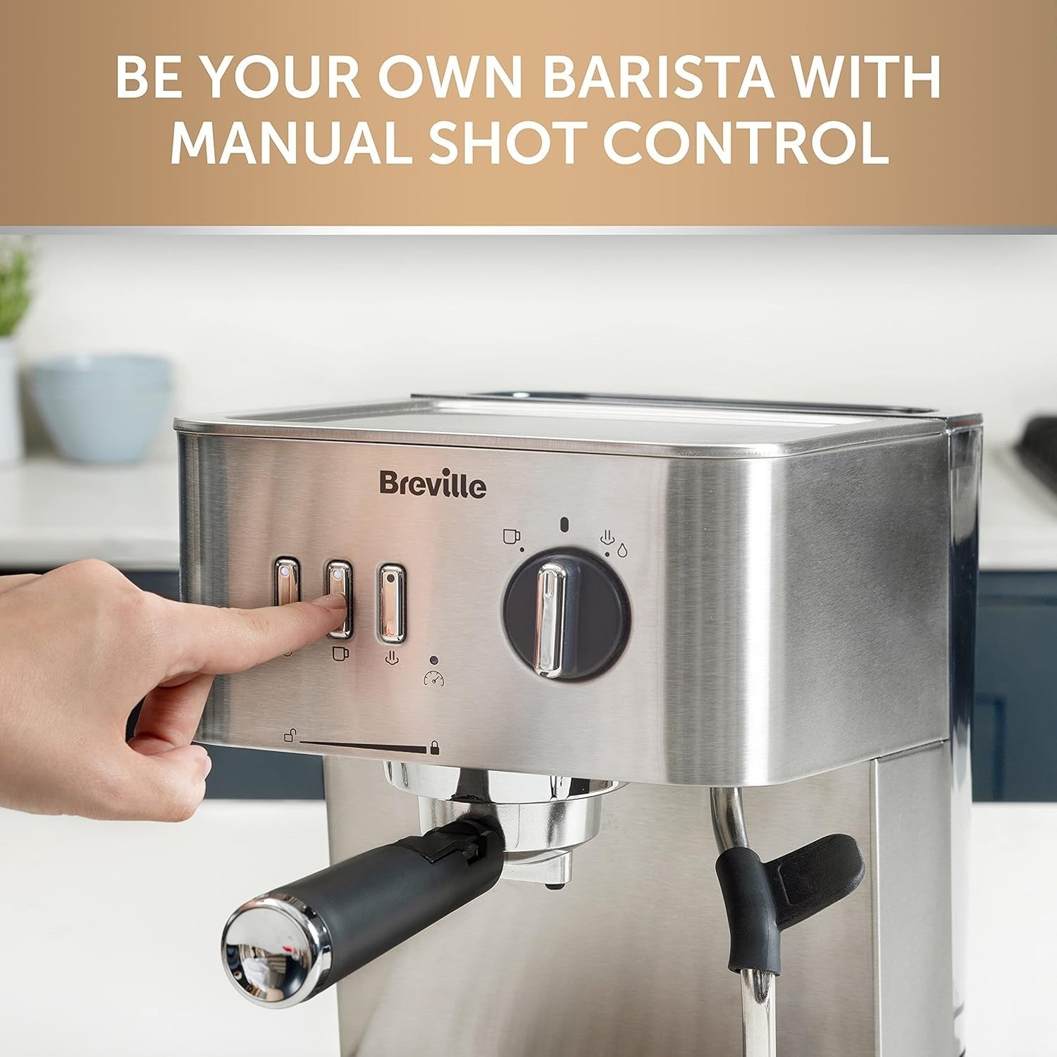 Espresso Coffee Machine | 15 Bar Pump | Steam Wand | Manual & Automatic | 1.5L