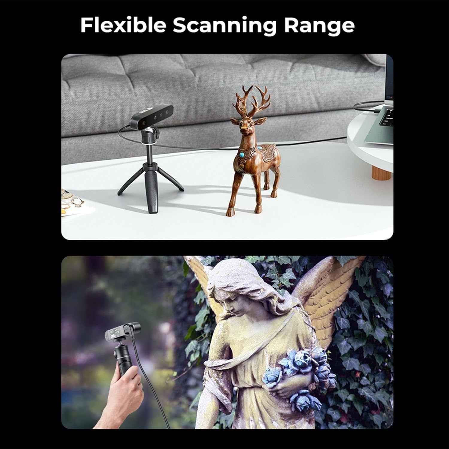 3D Scanner 0.1mm Accuracy Anti Shake Fast Scan Full Color
