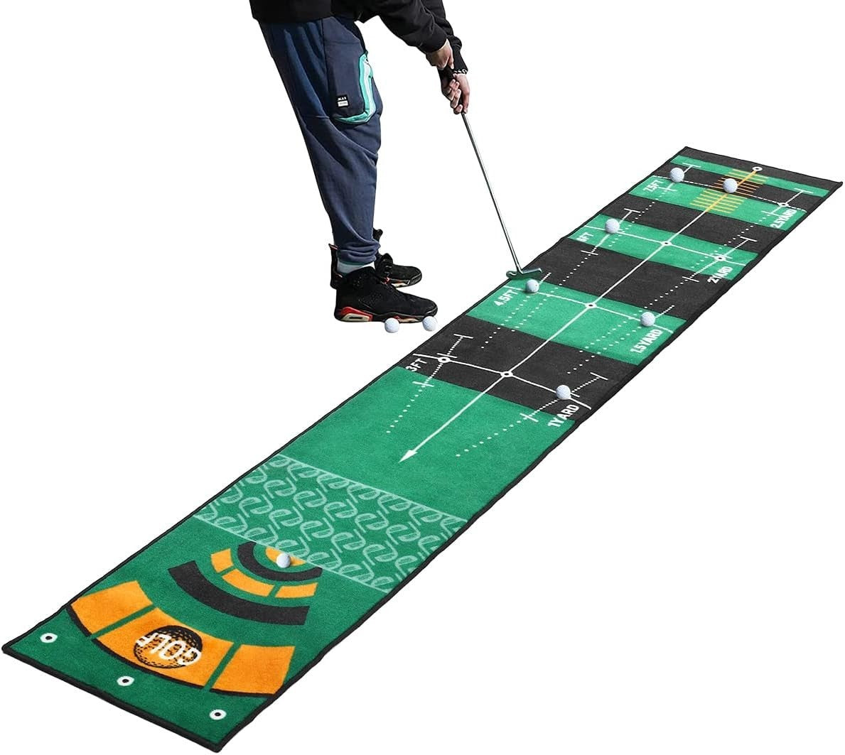 Indoor Golf Putting Mat Long Practice Green Non Slip Home Trainer