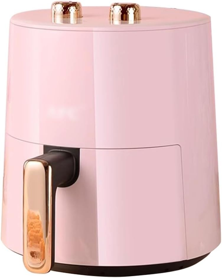 3.7L Air Fryer Oil Free Smart Multi Cooker Double Knob Pink