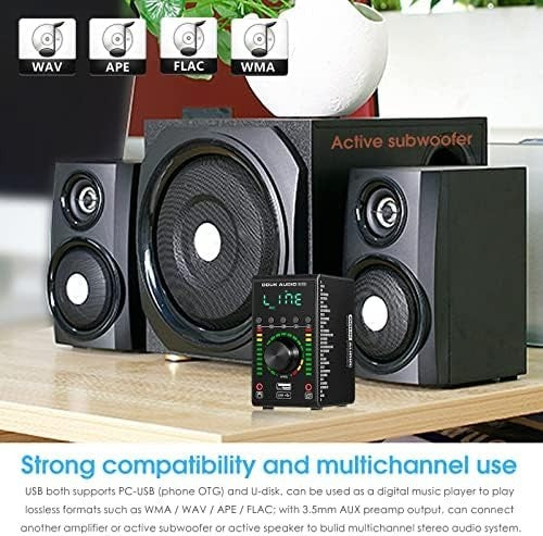 M100 Mini Bluetooth 5.0 Stereo Amplifier USB RCA Coaxial Optical DAC