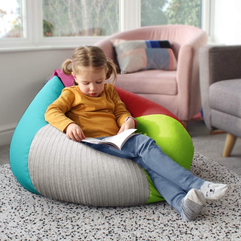 Kids Sensory Bean Bag Chair Soft Indoor Playroom Seat Lightweight Durable