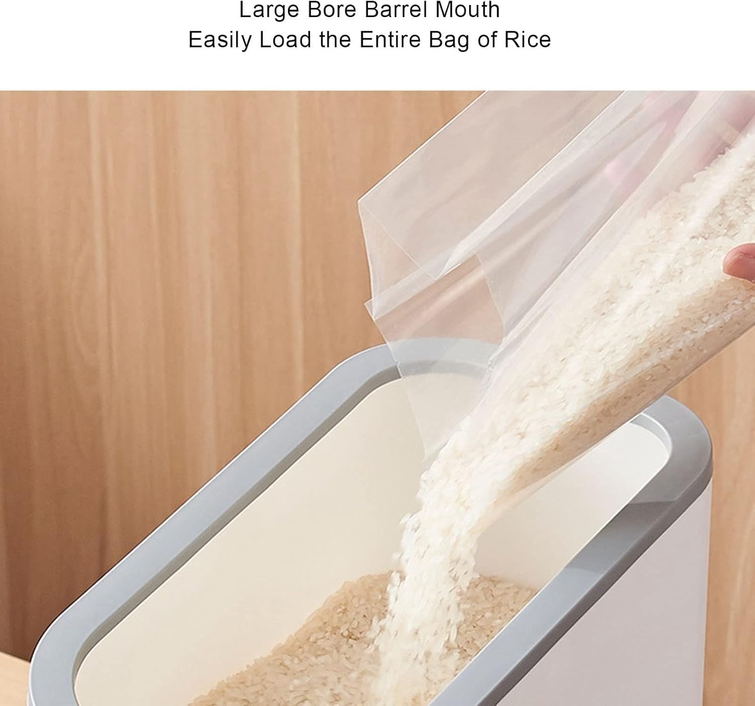 10L Rice Dispenser Box Airtight Grain Storage Container with Cup