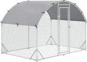 Walk In Chicken Run 2.8x1.9x2m Galvanised Steel Coop Cage Cover