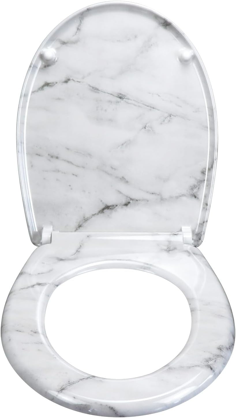 Soft Close Toilet Seat Duroplast Quick Release Top Fixing 45x37cm