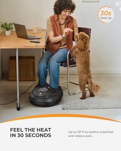 Shiatsu Foot Massager with Heat Remote Control Deep Kneading Compression