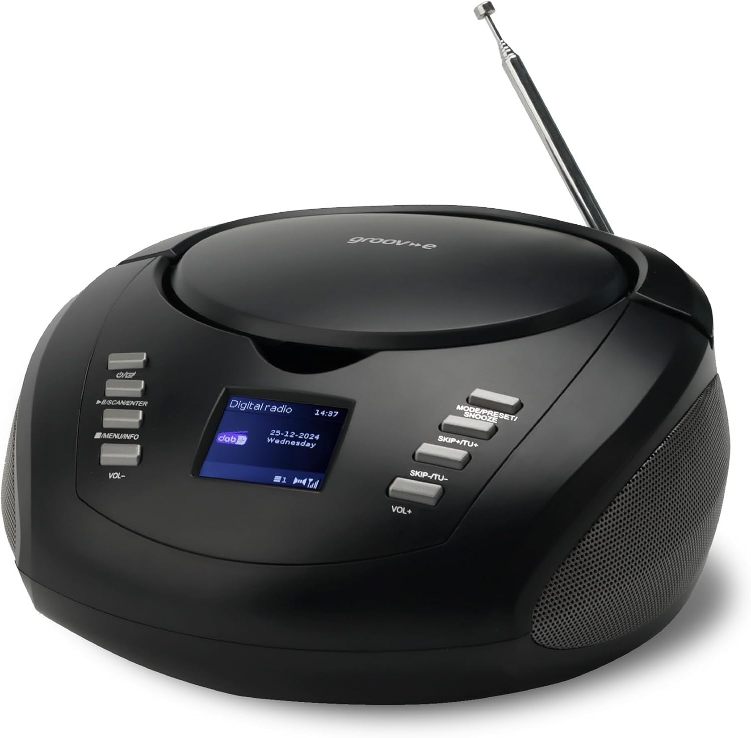 Portable DAB Boombox CD Player with Bluetooth, Radio & Alarm Clock