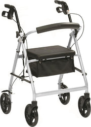 Ultra Lightweight Folding Rollator Walker with Seat Brakes Bag 4 Wheels