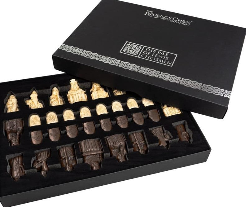 Luxury Isle of Lewis Chess Set 83mm King | Medieval Replica Pieces & Case