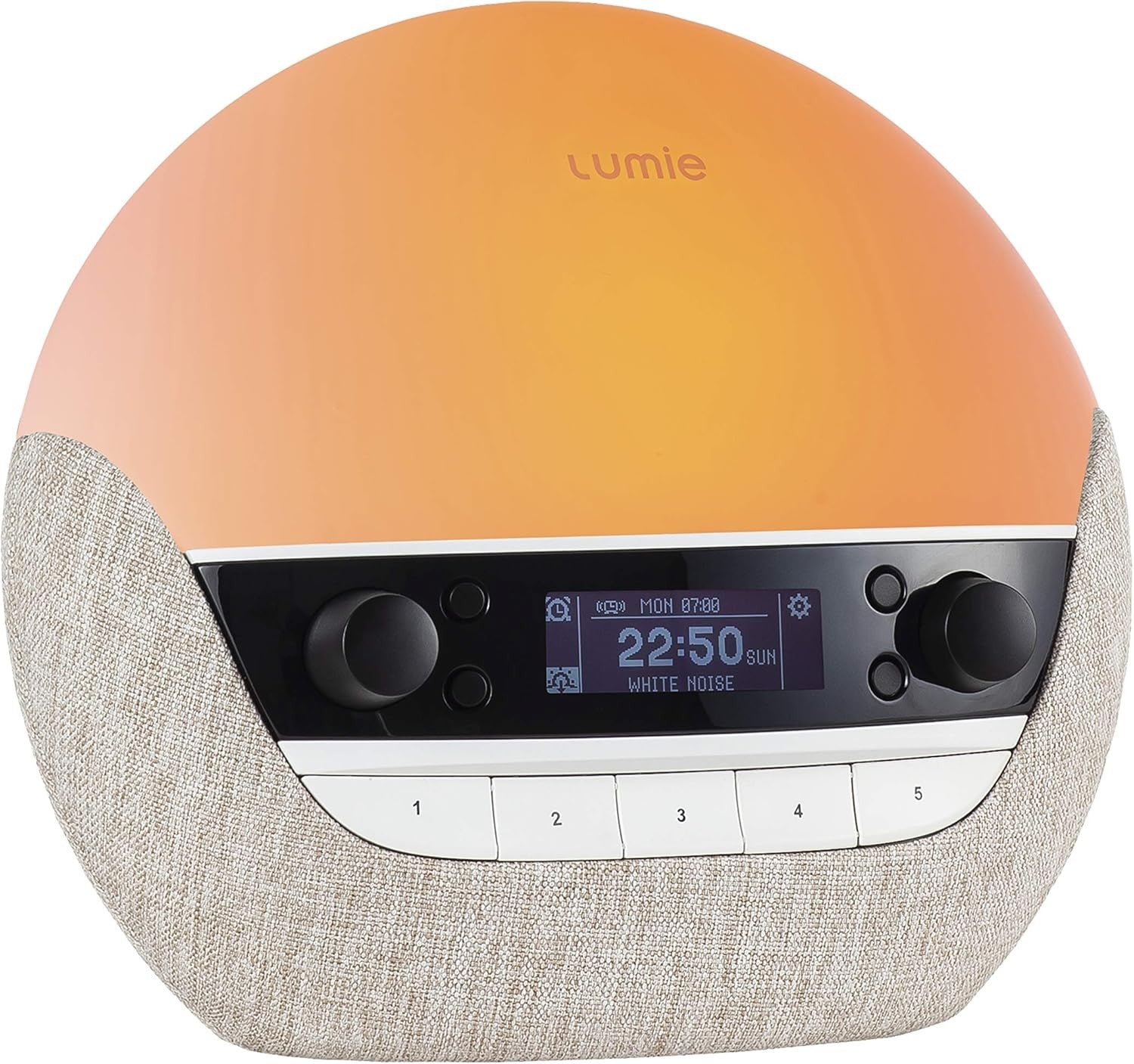 White Sunrise Wake Up Light Alarm Clock FM Radio Bluetooth Sleep Lamp