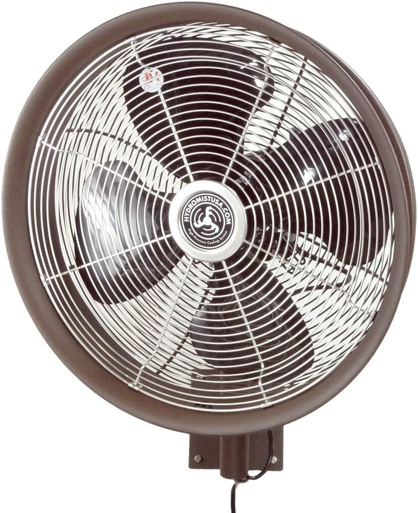 18" Outdoor Wall Mounted Fan 3-Speed Remote Control Quiet Cooling for Patio