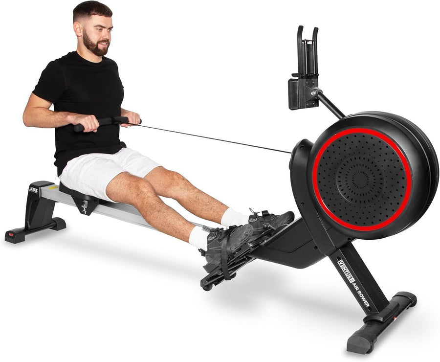 Foldable Air Magnetic Rowing Machine Quiet Belt Drive LCD Home Rower 120KG