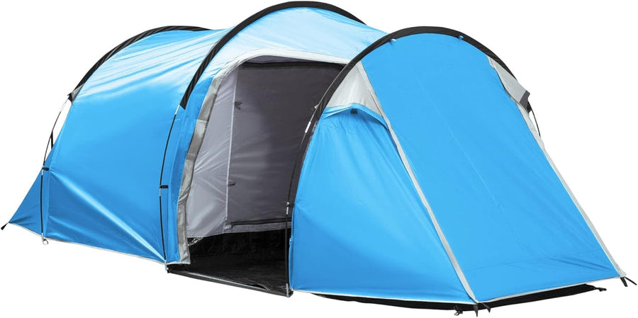 Blue 2-3 Person Outsunny Tunnel Camping Tent – Waterproof, Lightweight
