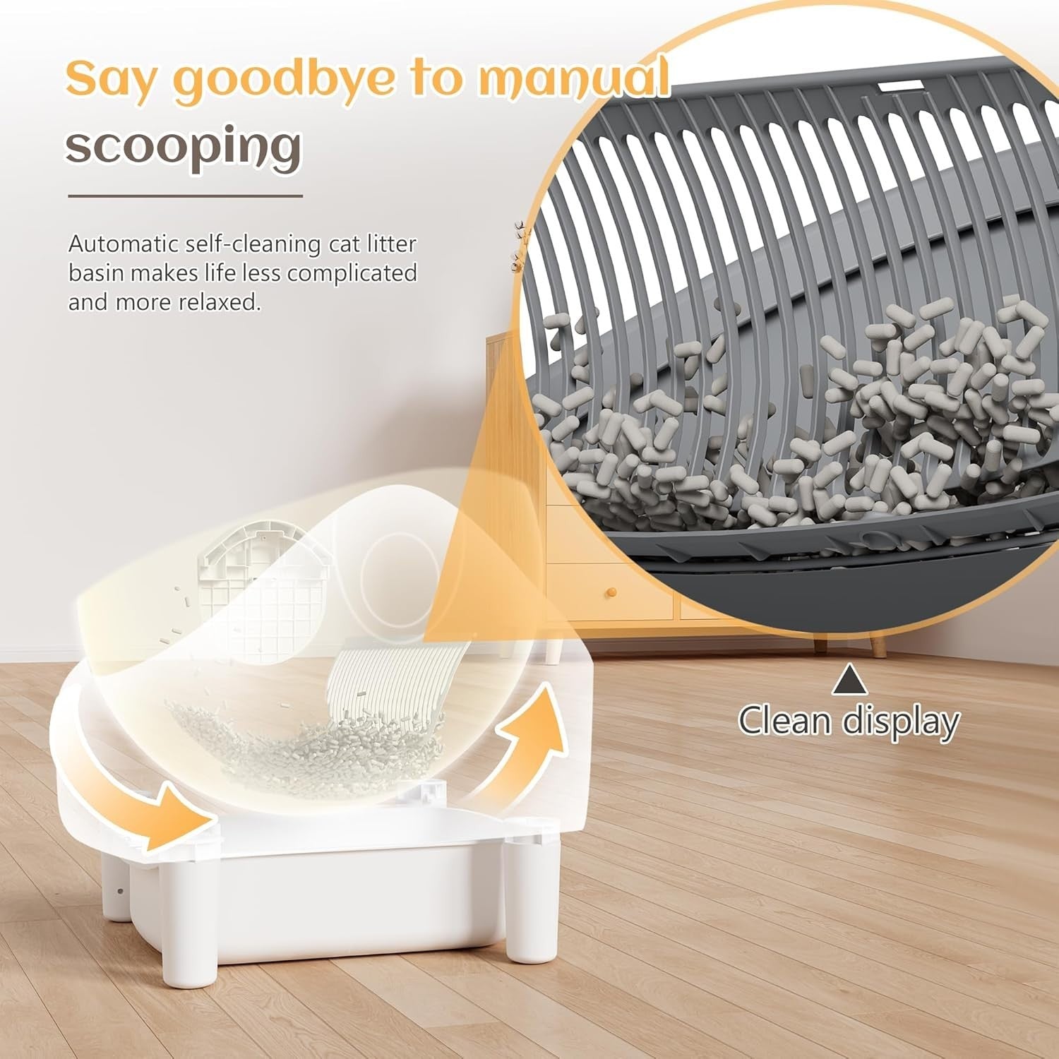 Automatic Self Cleaning Cat Litter Box Smart App Odour Control XXL