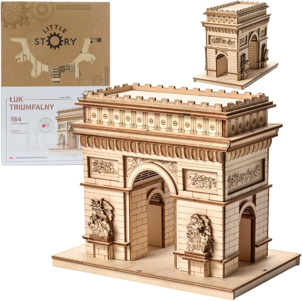3D Wooden Arc Triumf Puzzle Model DIY Educational Gift for Adults & Kids
