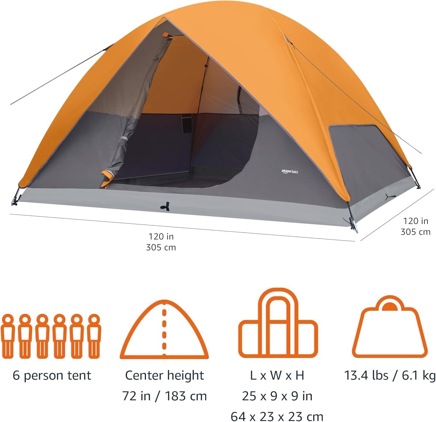 6 Person Dome Camping Tent Waterproof 3 Season Easy Setup